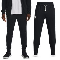Spodnie dresowe męskie UNDER ARMOUR Rival Terry joggery. Czarne spodnie sportowe męskie Under Armour, z dresówki. W wyprzedaży za 149.00 zł.