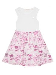 Guess Sukienka codzienna J5GK29 KCSQ4 Biały Classic Fit. Białe sukienki dziewczęce Guess, z aplikacjami, z bawełny, bez ramiączek. Za 129.99 zł.