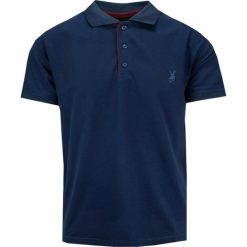 Koszulka POLO Granatowa Casualowa, Krótki Rękaw z Kołnierzykiem, Jednokolorowa -EXPOMAN. Niebieskie koszulki polo męskie Expoman, m, bez wzorów, z bawełny, bez ramiączek. Za 109.00 zł.