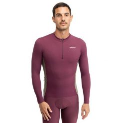 Męska koszulka rowerowa gravel z długim rękawem Kolarstwo Siroko GM3 Unbound. Czerwone t-shirty sportowe męskie SIROKO, m, z materiału, bez ramiączek, rowerowe. W wyprzedaży za 294.00 zł.