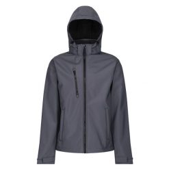 Softshell Z Kapturem Męski Venturer. Czarne kurtki softshell damskie Regatta, l, bez wzorów, z materiału, z kapturem. Za 189.99 zł.