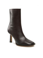 Gino Rossi Botki 105272 Brązowy. Brązowe botki damskie Gino Rossi, ze skóry, bez obcasa, na szpilce, bez zapięcia. Za 449.99 zł.