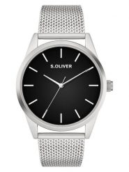 S.Oliver Zegarek kwarcowy w kolorze srebrno-czarnym rozmiar: onesize. Szare, analogowe zegarki męskie S.Oliver, metalowe. Za 217.99 zł.