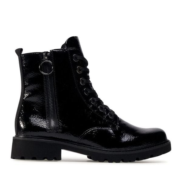 Trapery Remonte. Czarne trapery damskie Remonte, bez obcasa. Za 309.99 zł.