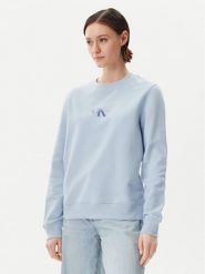 Calvin Klein Jeans Bluza Gradient Monologo J20J225360 Błękitny Regular Fit. Niebieskie bluzy bez kaptura damskie Calvin Klein Jeans, l, z bawełny. Za 189.99 zł.