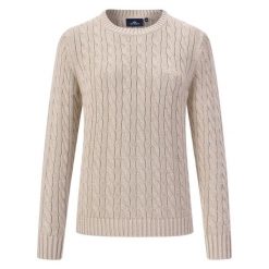 Sweter damski HV Polo Jane. Białe swetry klasyczne damskie HV POLO, m, z bawełny, bez kołnierzyka. Za 451.50 zł.