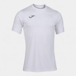 Koszulka męska Joma MONTREAL SHORT SLEEVE T- SHIRT. Białe t-shirty męskie Joma, l, bez wzorów, bez kołnierzyka. Za 110.00 zł.