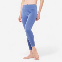 Legginsy do jogi damskie Kimjaly 7/8. Niebieskie legginsy damskie DOMYOS, xs, bez wzorów, z elastanu. Za 149.99 zł.