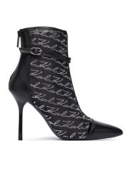 KARL LAGERFELD Botki Sarabande KL30976 Czarny. Czarne botki damskie Karl Lagerfeld, ze skóry, bez obcasa, na szpilce, bez zapięcia. Za 1,099.00 zł.