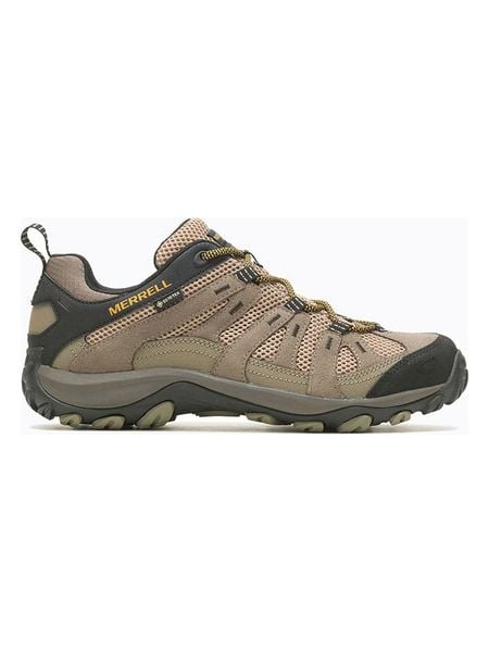 Merrell Skórzane botki turystyczne "Alverstone 2 GTX" w kolorze jasnobrązowym rozmiar: 41. Brązowe buty zimowe męskie MERRELL, z gore-texu, bez zapięcia. Za 312.58 zł.