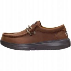 HeyDude Męskie Buty Mokasyny Wsuwane Zamszowe Wally Comf Grain Leather 46. Brązowe mokasyny męskie Hey dude, z materiału. Za 459.00 zł.