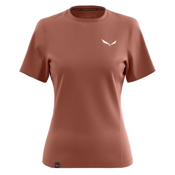 Damska koszulka z okrągłym dekoltem Salewa Puez Dry'Ton. Czerwone t-shirty damskie Salewa, l, bez wzorów, z bawełny, bez kołnierzyka. Za 240.50 zł.