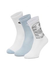 Roxy Skarpety długie AS_ROXY_05W_SS25 (3-PACK) Biały. Białe skarpetki damskie Roxy, bez wzorów, z materiału. Za 39.99 zł.