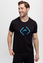 T-shirt z logo T-FLUO. Białe t-shirty męskie Volcano, l, bez wzorów, z bawełny, bez kołnierzyka. Za 59.99 zł.