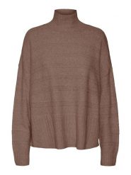 Vero Moda Sweter "Vmdoffy" w kolorze brązowym rozmiar: XS. Brązowe golfy damskie Vero Moda, s, bez wzorów, z materiału, bez ramiączek. Za 35.10 zł.