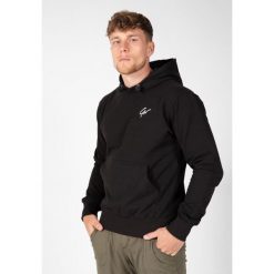 Nelson Hoodie - męska bluza sporotwa z kapturem. Czarne bluzy sportowe męskie GORILLA WEAR, bez wzorów, sportowe, bez kołnierzyka, bez ramiączek. Za 282.00 zł.