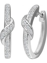 Revoni Złote kolczyki-kreole z z diamentami rozmiar: onesize. Szare kolczyki damskie Revoni, z diamentem, złote. Za 2,828.45 zł.