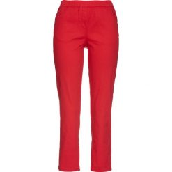 Spodnie 7/8 z gumką w talii, ze stretchem. Czarne spodnie materiałowe damskie bonprix, bez wzorów, eleganckie. Za 94.99 zł.