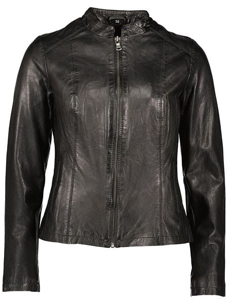 7eleven Skórzana kurtka "Leika" w kolorze czarnym rozmiar: 46. Czarne kurtki damskie 7eleven, bez wzorów, ze skóry, bez kaptura. Za 457.95 zł.
