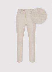 PAKO LORENTE - Beżowe spodnie ganiturowe. Brązowe spodnie materiałowe męskie Pako Lorente, bez wzorów, z elastanu. Za 349.99 zł.