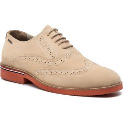 Półbuty PEPE JEANS - Dave PMS10275 Sand 847. Brązowe półbuty męskie Pepe Jeans, z jeansu, bez zapięcia. W wyprzedaży za 179.00 zł.