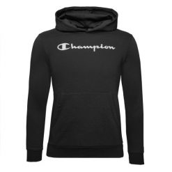 Bluza sportowa chłopięca Champion Hooded Sweatshirt. Czarne bluzy sportowe męskie CHAMPION, xl, z materiału. Za 173.25 zł.