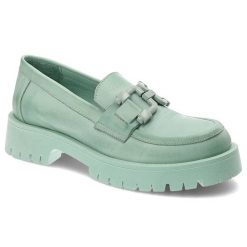 Zielone Mokasyny Venezia Stylowe Buty Damskie. Zielone mokasyny damskie Venezia, ze skóry. Za 449.00 zł.