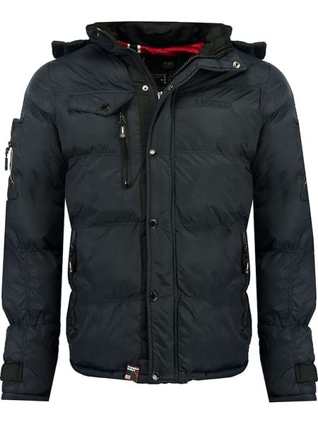 Geographical Norway Kurtka zimowa "Bonap" w kolorze granatowym rozmiar: M. Niebieskie kurtki męskie Geographical Norway, na zimę, m, bez wzorów, bez kaptura. Za 239.45 zł.