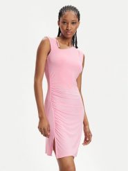 Hugo Sukienka codzienna Nalira 50514027 Różowy Slim Fit. Czerwone sukienki damskie Hugo, na co dzień, l, bez wzorów, z wiskozy, bez kołnierzyka, bez ramiączek, proste. Za 449.99 zł.