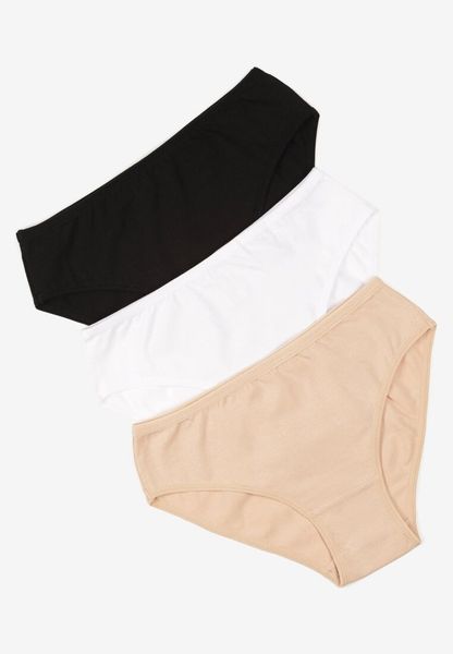 Wielokolorowe Gładkie Majtki Figi z Bawełny 3-pack Fezella. Figi damskie Born2be, l, bez wzorów, z bawełny. Za 19.99 zł.