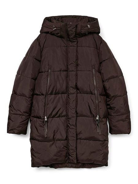 Vero Moda Płaszcz zimowy "VMNOVA" w kolorze brązowym rozmiar: L. Brązowe kurtki damskie Vero Moda, na zimę, l, bez wzorów, z puchu. Za 191.42 zł.