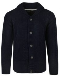 Granatowy Dziergany Sweter Zapinany na Guziki, Kardigan, Elegancki - BRAVE SOUL. Niebieskie kardigany męskie Brave Soul, l, bez wzorów, dziergany, casualowe, bez kołnierzyka. Za 149.00 zł.