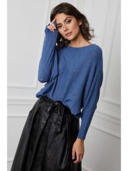 So Cachemire Sweter "Dragor" w kolorze niebieskim rozmiar: L. Niebieskie swetry klasyczne damskie So Cachemire, l, z kaszmiru, bez kołnierzyka. Za 187.07 zł.