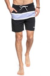 SPODENKI WRANGLER SWIMSHORT FADED BLACK W4B01WDV6 112129084. Czarne kąpielówki męskie Wrangler, m, bez wzorów. Za 129.99 zł.