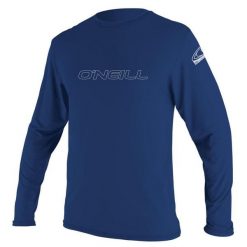 Koszulka do sportów wodnych ONEILL Basic Skins długi rękaw. Niebieskie t-shirty damskie O'neill, xl, bez wzorów, bez kołnierzyka. Za 195.00 zł.
