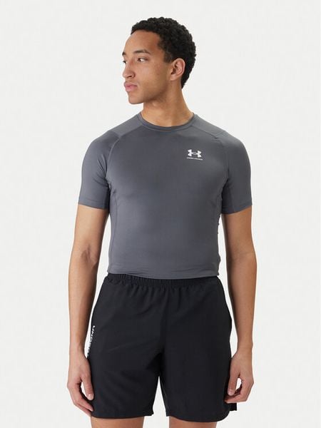 Under Armour Koszulka techniczna Ua HeatGear® Armour 1361518 Szary Slim Fit. Szare t-shirty sportowe męskie Under Armour, m, z syntetyku, bez ramiączek, na fitness i siłownię. Za 112.99 zł.