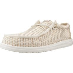 Buty HEY DUDE WALLY WOVEN Beżowy. Brązowe buty trekkingowe męskie SENZA MARCA, z syntetyku, bez zapięcia. Za 360.44 zł.