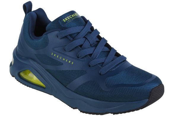 Buty do chodzenia męskie Skechers Tres-air Uno-modern Aff-air. Niebieskie buty sportowe na co dzień męskie Skechers, z gumy, bez zapięcia, trekkingowe. Za 279.99 zł.