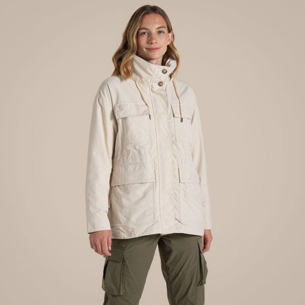 Damska bluza z kapturem full zip Craghoppers NosiLife Adventure II. Białe bluzy z kapturem damskie CRAGHOPPERS, na lato, z poliamidu. Za 612.90 zł.