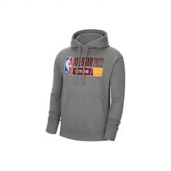 Bluza sportowa męska Nike Fleece Essential All-star Weekend 2022. Szare bluzy sportowe męskie Nike, bez wzorów, retro, bez kołnierzyka, bez ramiączek. Za 378.00 zł.