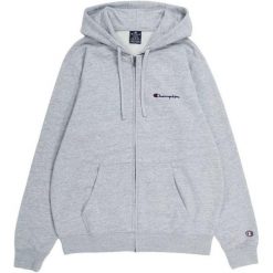 Bluza Męska 220260 EM021 Z Pełnym Zamkiem Błyskawicznym. Szare bluzy bez kaptura męskie CHAMPION, m. Za 359.99 zł.