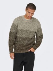 ONLY & SONS Sweter "Birk" w kolorze ciemnobrązowym rozmiar: XXL. Brązowe swetry męskie Only & Sons, xxl, bez wzorów, z bawełny, bez kołnierzyka. Za 117.73 zł.