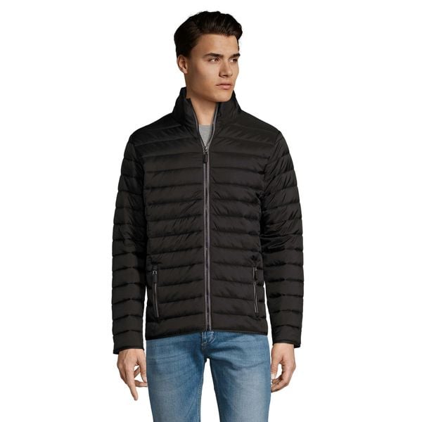 Męska Kurtka Ride Light Padded Jacket. Czarne kurtki męskie SOL'S, m, bez wzorów, z puchu, sportowe, bez kaptura. Za 247.99 zł.
