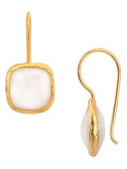 L'Atelier de Gaia Pozłacane kolczyki z kamieniem księżycowym rozmiar: onesize. Brązowe kolczyki damskie L'Atelier de Gaia, z kamieniem księżycowym, pozłacane, z zapięciem typu bigiel. Za 43.95 zł.