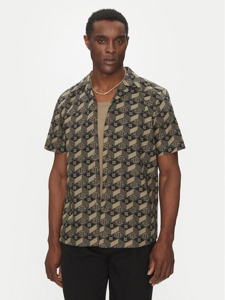 HUGO Koszula Ellino 50539705 Czarny Relaxed Fit. Czarne koszule męskie Hugo, m, bez wzorów, z bawełny, bez kołnierzyka, bez ramiączek. Za 239.99 zł.