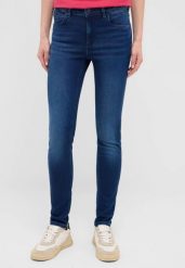 Damskie Spodnie Jeansowe Mustang Style Shelby Skinny Denim Blue 1016904 5000 682. Niebieskie spodnie materiałowe damskie Mustang, bez wzorów, z denimu. Za 219.99 zł.