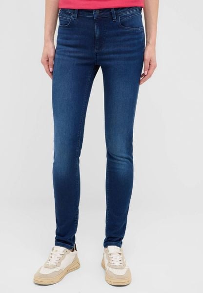 Damskie Spodnie Jeansowe Mustang Style Shelby Skinny Denim Blue 1016904 5000 682. Niebieskie spodnie materiałowe damskie Mustang, bez wzorów, z denimu. Za 219.99 zł.