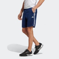 Spodenki fitness cardio męskie ADIDAS. Niebieskie szorty męskie Adidas, m, z materiału, na fitness i siłownię. Za 129.99 zł.