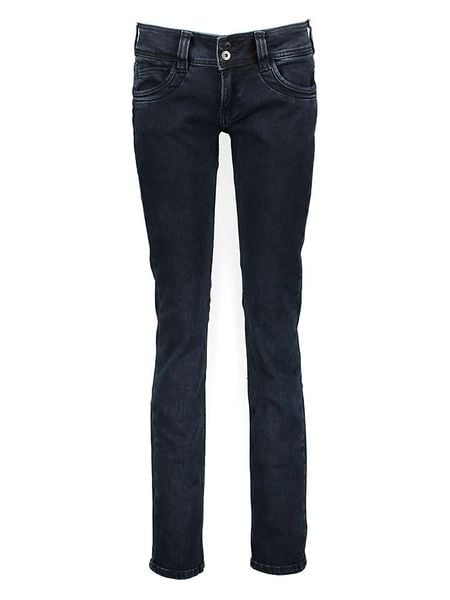 Pepe Jeans Dżinsy - Slim fit - w kolorze granatowym rozmiar: W29/L34. Niebieskie jeansy damskie Pepe Jeans. Za 211.31 zł.