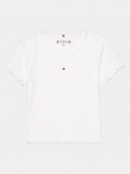 Tommy Hilfiger T-Shirt Essential KG0KG08138 Biały Regular Fit. Białe koszulki dziewczęce Tommy Hilfiger, bez wzorów, z bawełny, bez ramiączek. Za 149.99 zł.